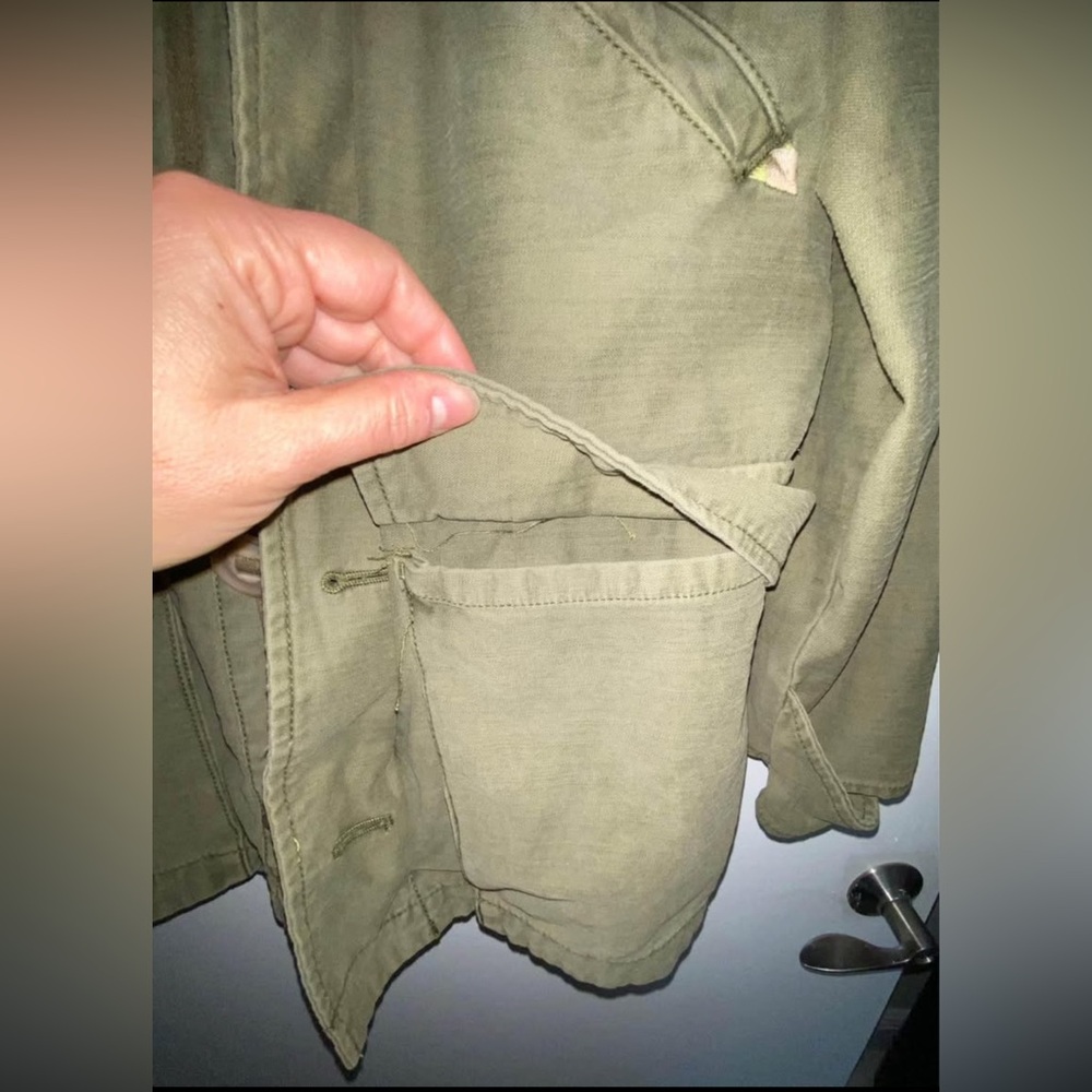 Free People Joshua Tree Utility Cargo Jacket hooded oversized 100% cotton canvas - Picture 4 of 11